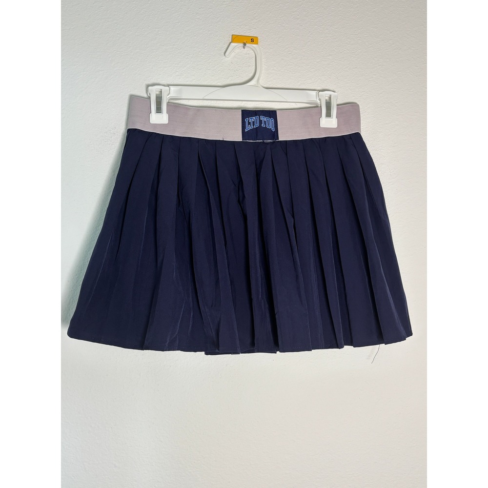 Limited Too Navy Blue Pleated Skort Lavender Waistband Tennis Skirt Girls Med